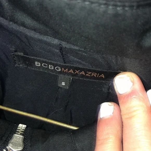 BCBGMaxAzria Long black quilted puffer coat womens trench coat winter co… - Picture 5 of 8